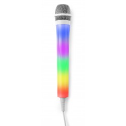 KMD-55W Micrófono karaoke con luces RGB blanco Fenton