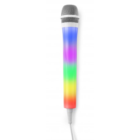 KMD-55W Micrófono karaoke con luces RGB blanco Fenton