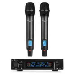 D-220 Micrófono inalámbrico de mano UHF 2x80 sistema true Diversity